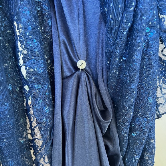 Mac Duggal Long Sleeve Illusion Gown with Embellishment - Picture 11 of 11